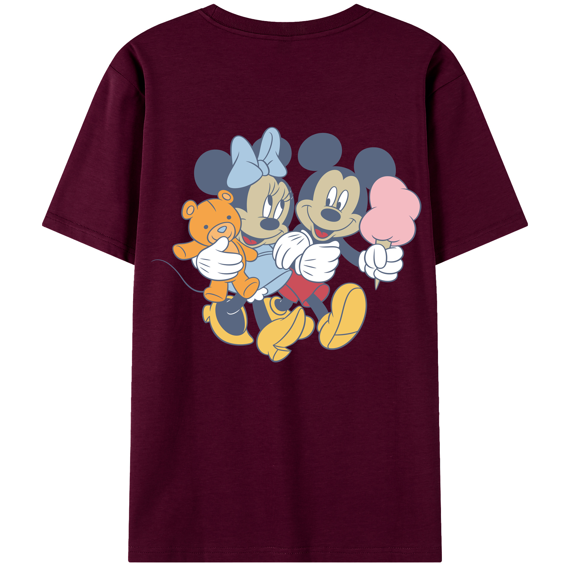 （画像用） ミッキーマウス Mickey Mouse レディース半袖Tシャツ(バックプリント)